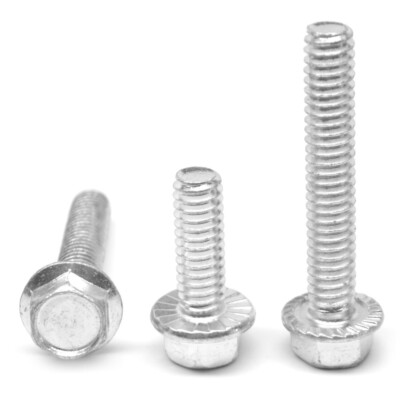 M6 x 1.00 x 25 Coarse DIN 6921 Class 8.8 Hex Flange Screw with Serration Zinc