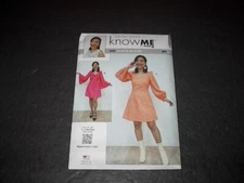 Know Me Pattern ME2021 by Mimi G Misses Dress w/Sleeve Variations 2 Styles 18~26