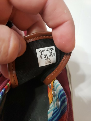 Herren Vans Unisex Bootsschuhe Größe 8 Damengröße 9,5 weinrot - Bild 5 von 10