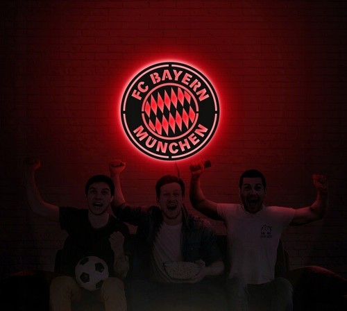 FC Bayern München Wanddekoration Holzdeko RGB Logo Mdf Holz Wandbild Gift - Bild 4 von 18