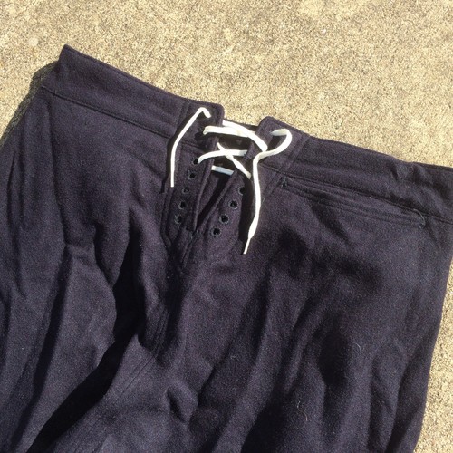 Vintage WWII Vietnam War USN Navy USA Wool Winter Bell Bottom Pants 31 x 27 - Picture 3 of 7