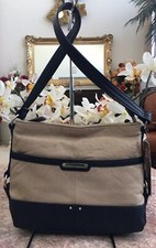 Nwt Stone Mountain Tracy Navy Chino Leather Shoulder Bag Mrsp $169.