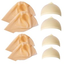 8 Piece Bald Caps for Adults-Latex Bald Cap with Head Wig Cap Costume Accesso...
