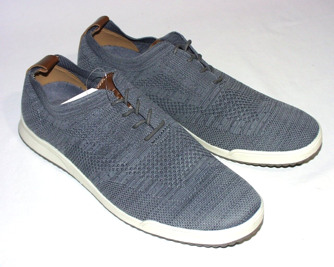 SAOLA IZOD Breeze Casual Oxford tomaia tessile lavorata a maglia grigio uomo USA 12 M nuovo