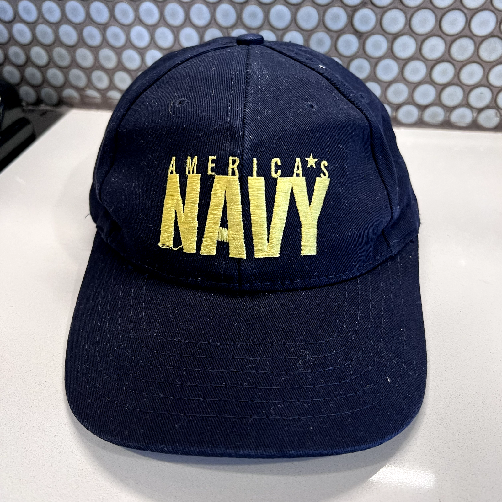 Americas Navy Hat Cap Strap Blue Adjustable Adult US Navy