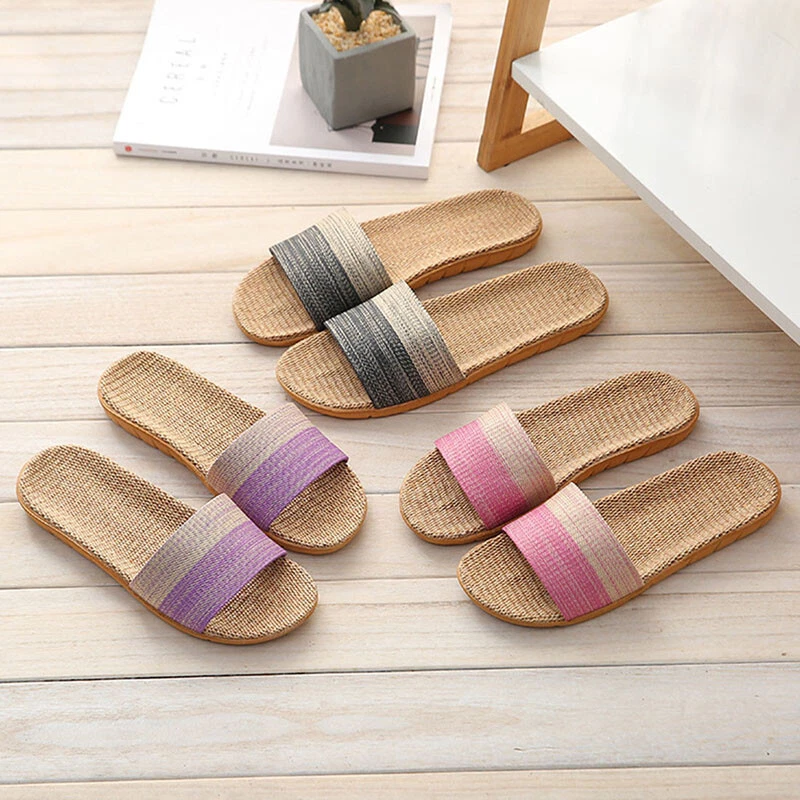 Tatami Slip On Sandals Cotton Linen slippers Couple New | eBay