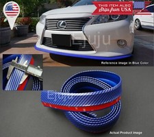 Rubber Glossy Blue Carbon Ez Bumper Lip Chin Trim Protector For Honda Acura