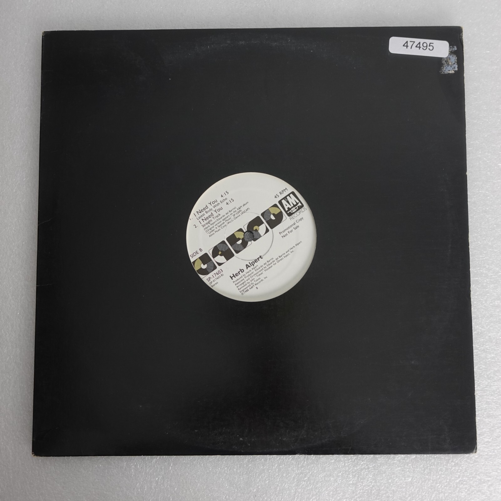 Herb Alpert I Need You PROMO SINGLE Vinyl Record Album eBay
