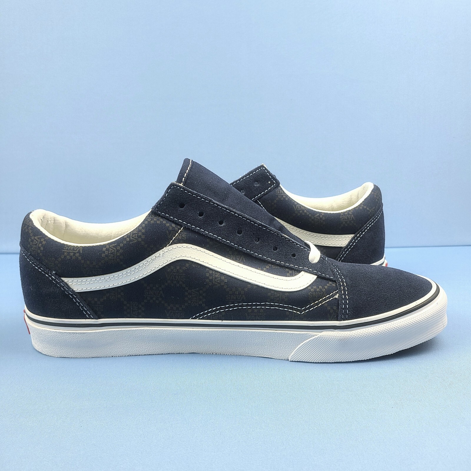 Vans Low Top Sneakers Mens Size 13 Old Skool Parisian Night Monogram Navy Blue