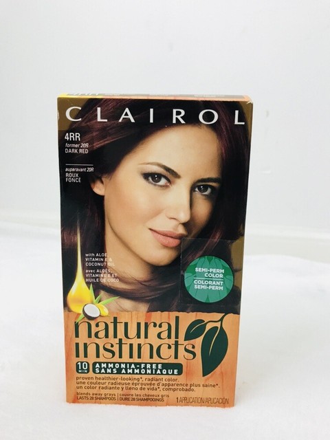 Clairol Natural Instincts Hair Color 4RR Dark Red Semi ...