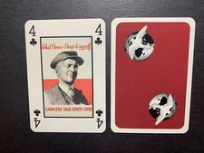 Swap Playing Card SECOND WORLD WAR Historic Poster Card  CARELESS TALK