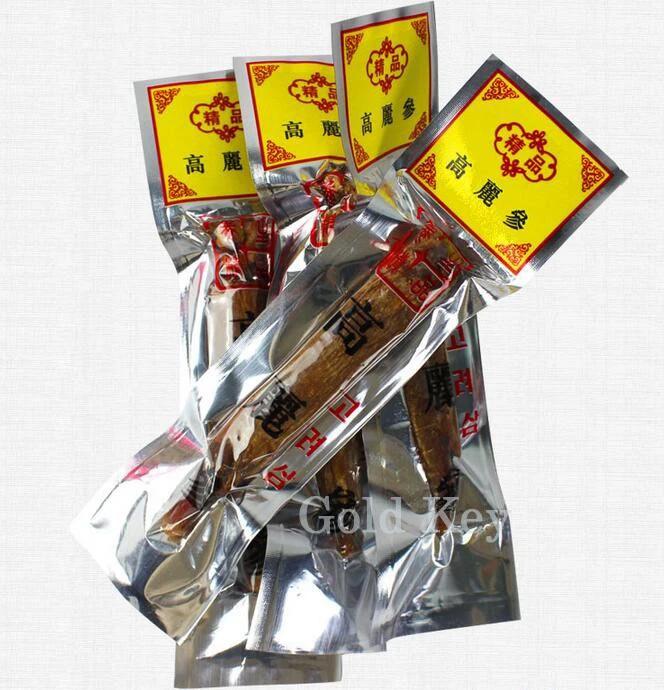 10 años 4 piezas raíz seca de ginseng 100 g, ginseng rojo coreano, salud de hierbas chinas Foto 2 de 4
