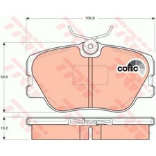 TRW Bremsbeläge GDB818 Bremsklötze für Mercedes-Benz Saloon W124
