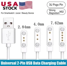 Universal 2-Pin USB Data Charging Cable Magnetic Charger For Smart Watch 3 Type