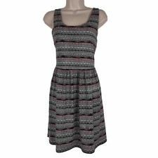 Colin's Dress Womens Large Sleeveless Scoop Neck A-Line Sheath Geometric Stretch