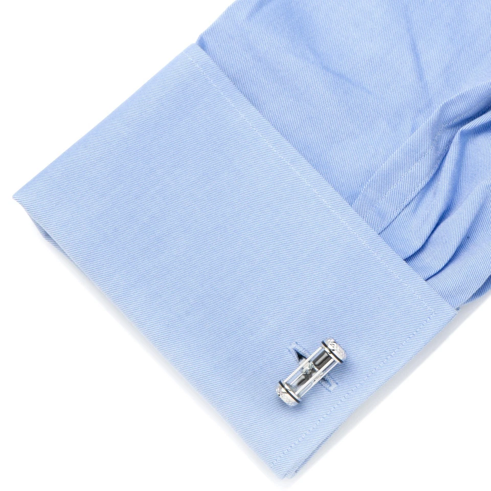 男式黑沙定时袖扣 — 第 3/3 张图片