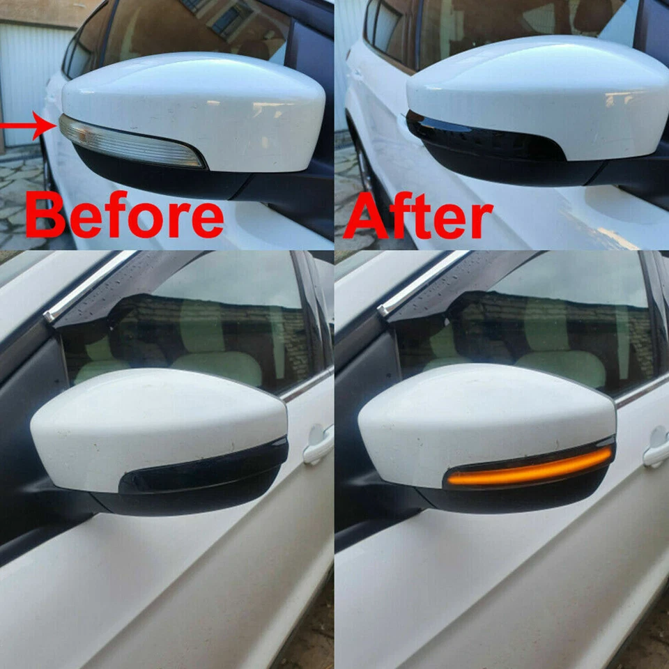 Luz de señal de giro LED secuencial para Ford Escape Focus 2012-2018  Foto 4 de 4