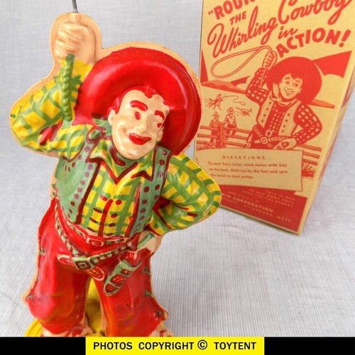 Round-up Tex Whirling Cowboy in fine working condition Irwin Plastics - Picture 5 of 7