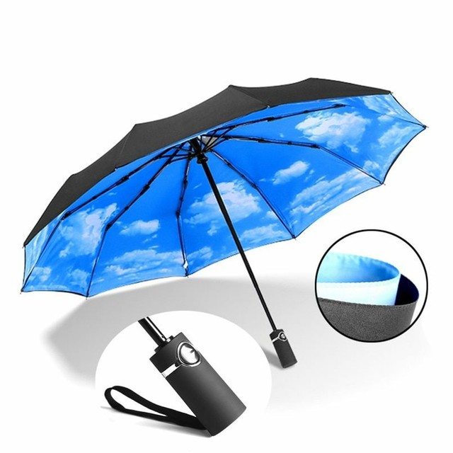 Fashion Strong Wind Resistant Double Fully Automatic Umbrella Folding