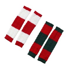 Women Student Novelty Leg Warmers Colorblock Cable Knitted Long Boot Socks Cover