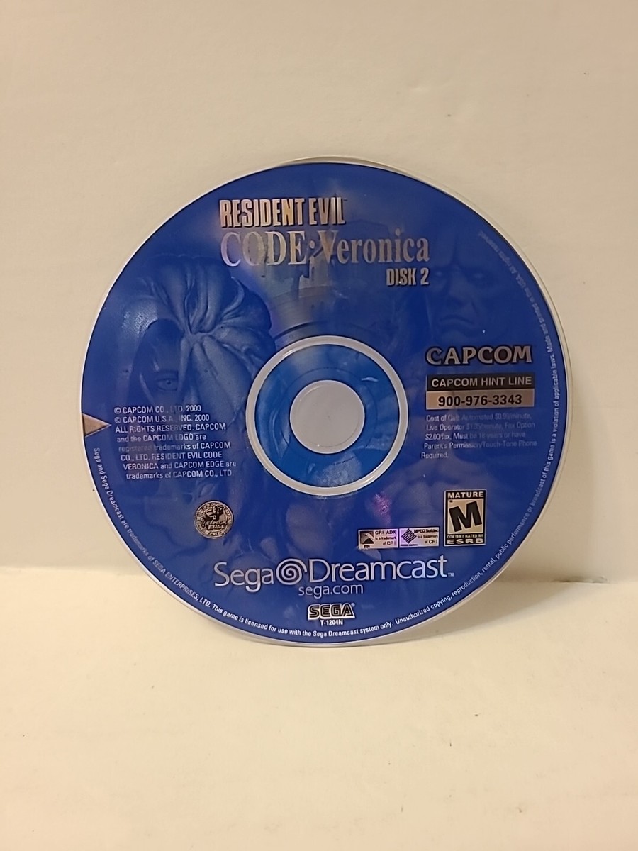 Resident Evil CODE: Veronica (Dreamcast, 2000) Disk 2 Only