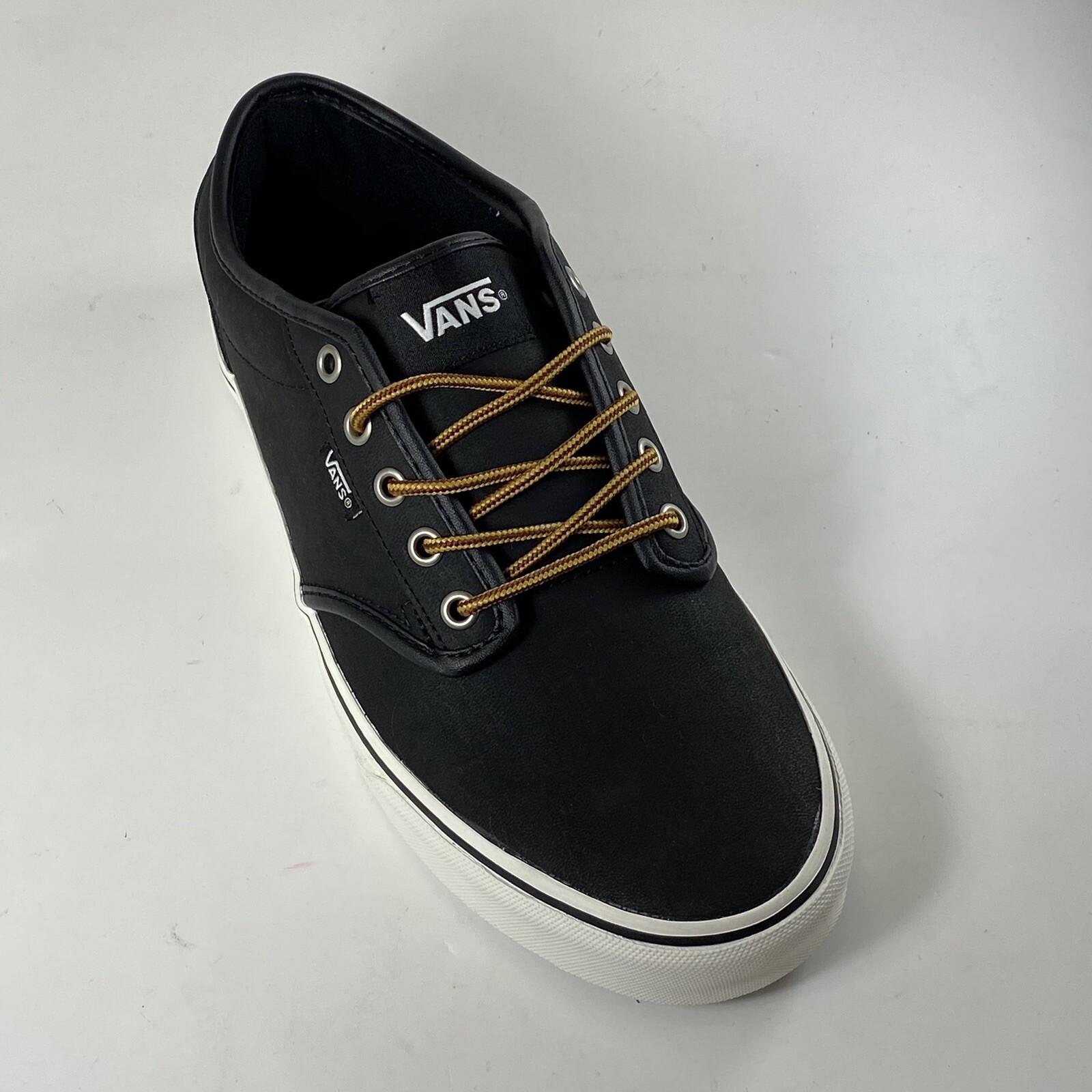 vans atwood leather black marshmallow