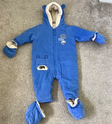 Sainsburys Snowsuit Tu Sainsburys Baby Blue Warm All In Age