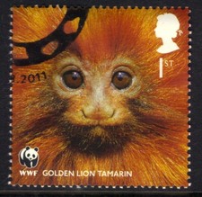 GB 2011 QE2 1st 50th Anniversary WWF Golden Lion Tamarin SG 3171 ex FDC ( F1492 