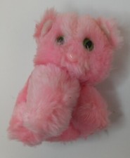 Wallace Berrie Pink Cat with Green Eyes 4" 1980