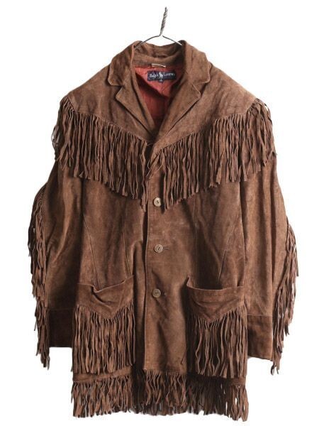 F*ラ様 RALPH LAUREN fringewestern leatherj Fringe Suede Western Jacket