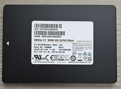 Samsung SM863a 960GB SSD 2.5