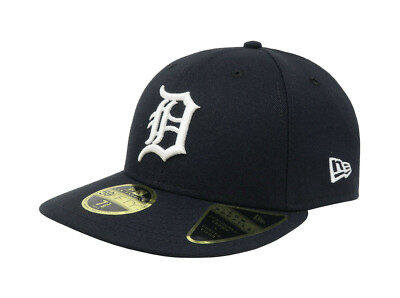 New Era 59Fifty Men Women Cap Detroit Tigers Navy Low Profile Home Big Size Hat