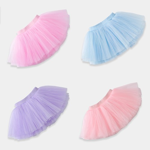 Children Tutu Ballet Skirt Performance Costumes Petticoat Tulle Dancewear Skirts - Picture 3 of 17