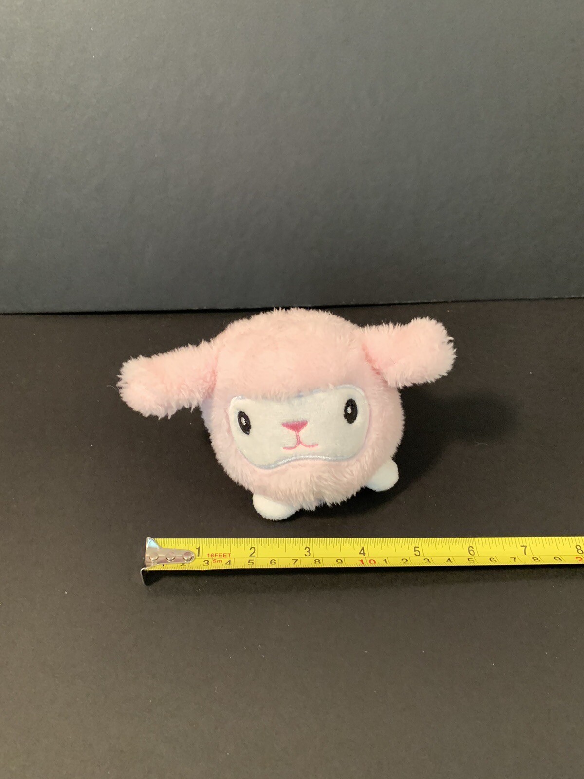 Plump Fluffy Pink Bunny Rabbit Ball Plush 4” Tall Stuffed Easter Basket ...