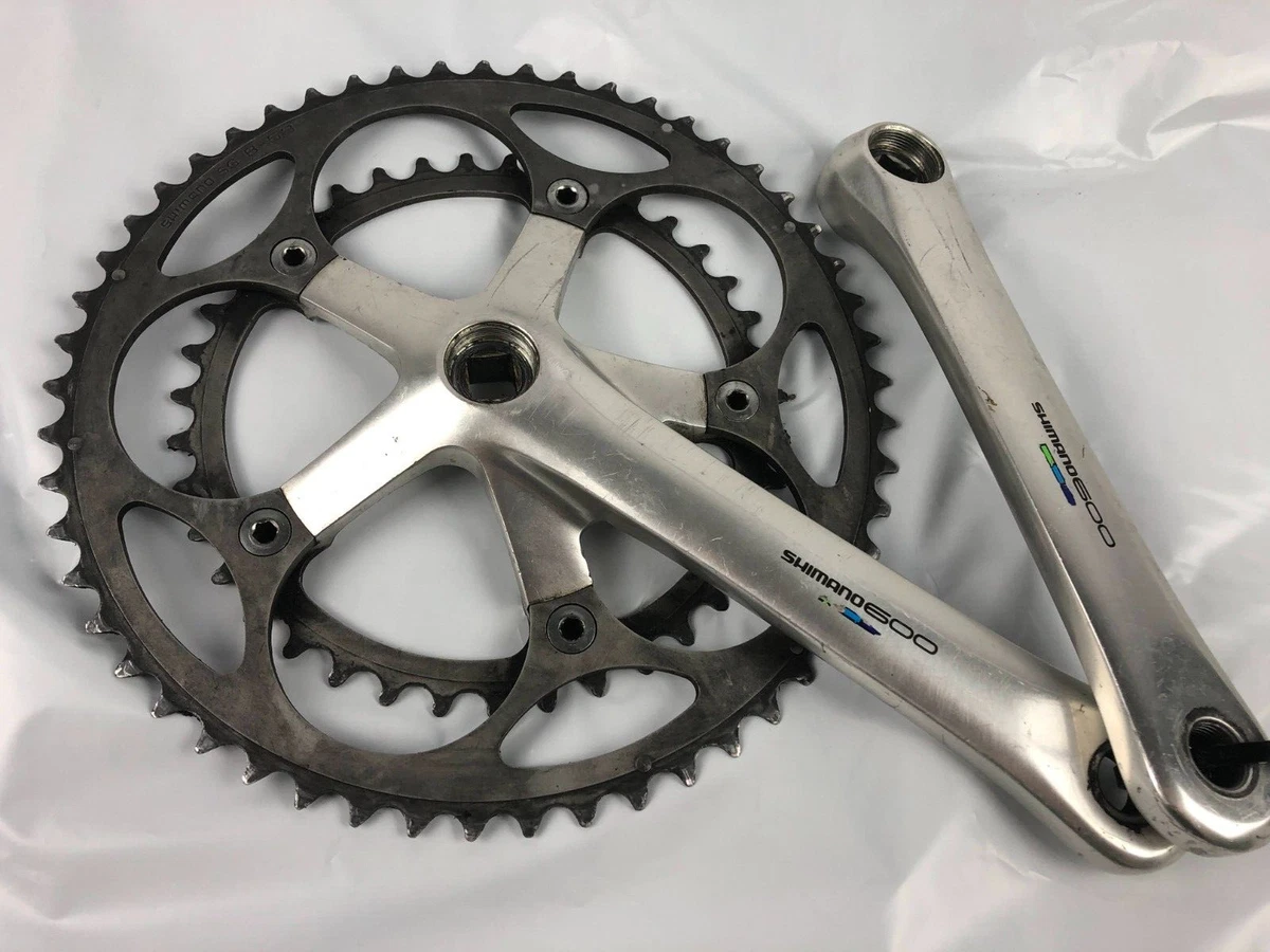 Pédalier Shimano 600 FC-6400 Triple 53/42/32 - Longueur Manivelles 172,5 Mm - Occasion Rare