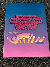 1991 SEGA FACTORY ORIGINAL TIME TRAVELER HOLOGRAPHIC VIDEO GAME 4 PAGE PROMO FLY