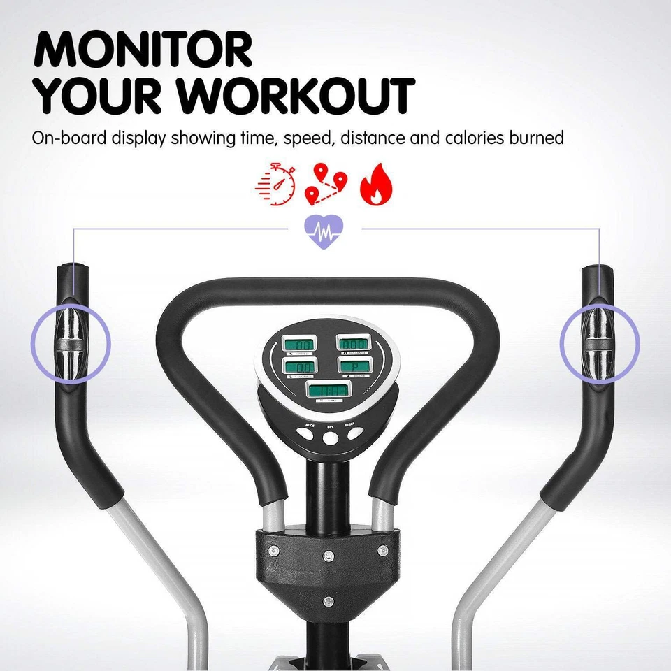 NNEDSZ 5-in-1 Elliptical Cross Trainer Bike with Dumbbell Sets - Image 3 of 4