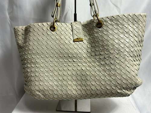 BOTTEGA VENETA Intrecciato Roma Leather Tote Bag Classic Color Authentic - Picture 2 of 11