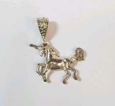 Small Sterling Silver Unicorn Charm Pendant