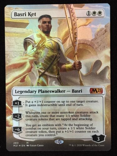 1x MTG Basri Ket (Borderless, Foil) - Core Set 2021 (M21) #280 - Magic