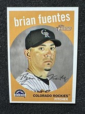 BRIAN FUENTES #22 2008 Topps Heritage Black Back Variation QTY Colorado Rockies