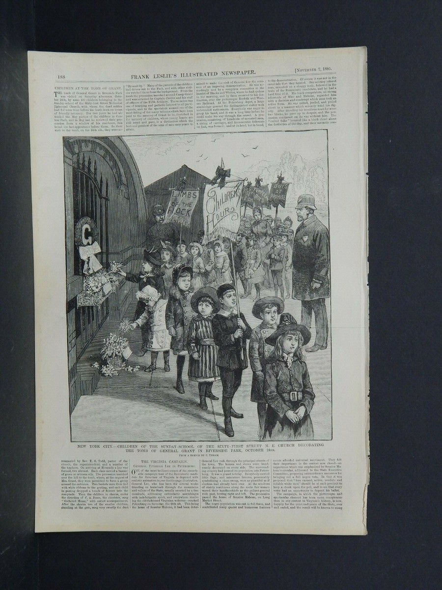 Frank Leslie&rsquo;s Illustrated Newspaper AA280 NYC Children Decorating 