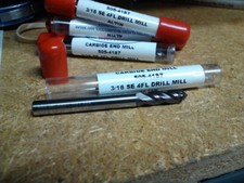 3/16" 4 FLUTE 90 DEGREE POINT ANGLE AlTiN COATED CARBIDE DRILL MILL