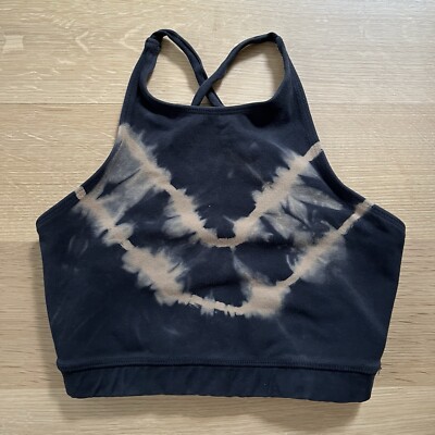 $88 Electric Rose Grayson Crop Top Sports Bra Crossover Tie