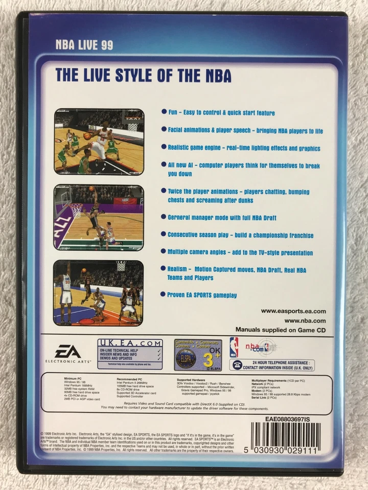 NBA Live 99 - Windows PC - Region Free - EA Sports - CD-ROM - Image 2 of 3