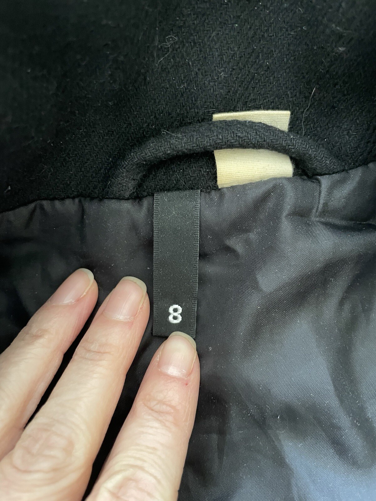 DIVIDED black long button front coat 8 - image 2