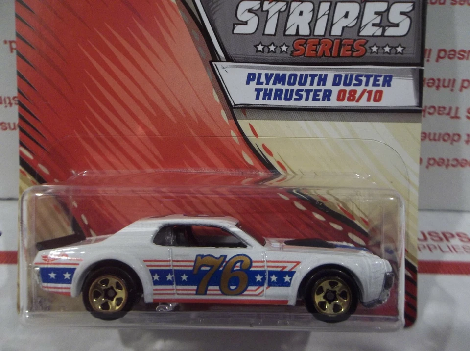 HOT WHEELS ERROR 68 MERCURY COUGAR STARS & STRIPES PLYMOUTH DUSTER ERROR CARD Foto 3 de 4