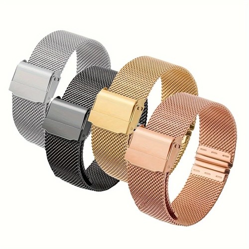 Milanese Mesh Stainless Steel Watch Strap Quick Release Band 12-24 mm