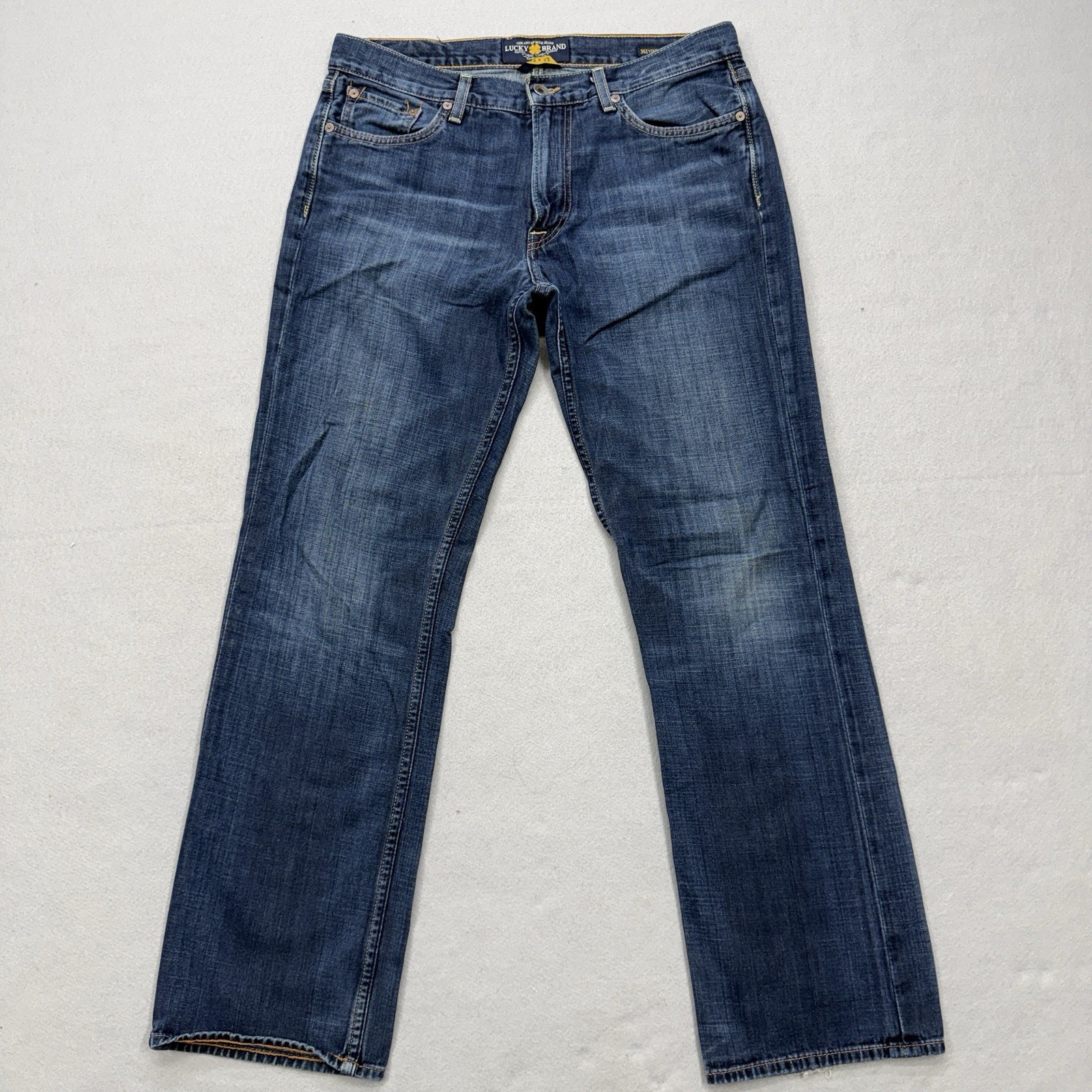 Men's 32x32 361 Vintage Straight Dark Blue Denim Whiskered