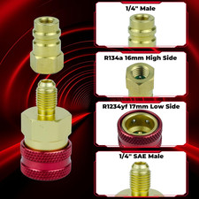 R134a to R1234yf Quick Coupler Adapter, Car Refrigerant Adapter Kit, High and...